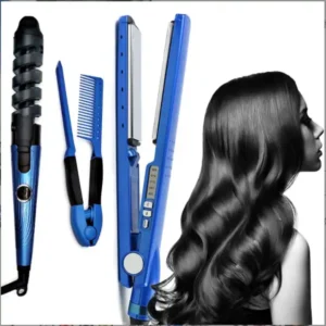 COMBO PLANCHA DIGITAL NANO TITANIUM 3x1